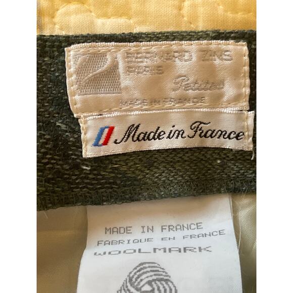 Bernard Zins Paris Vintage Floral Wool Lined Trousers Green Women's Size 2P - Picture 5 of 9